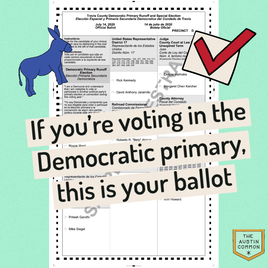 Democratic Ballot - July 2020